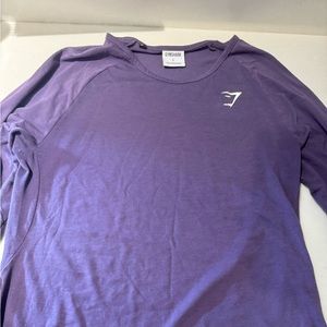 Gymshark women’s long sleeve purple athletic T-shirt size L